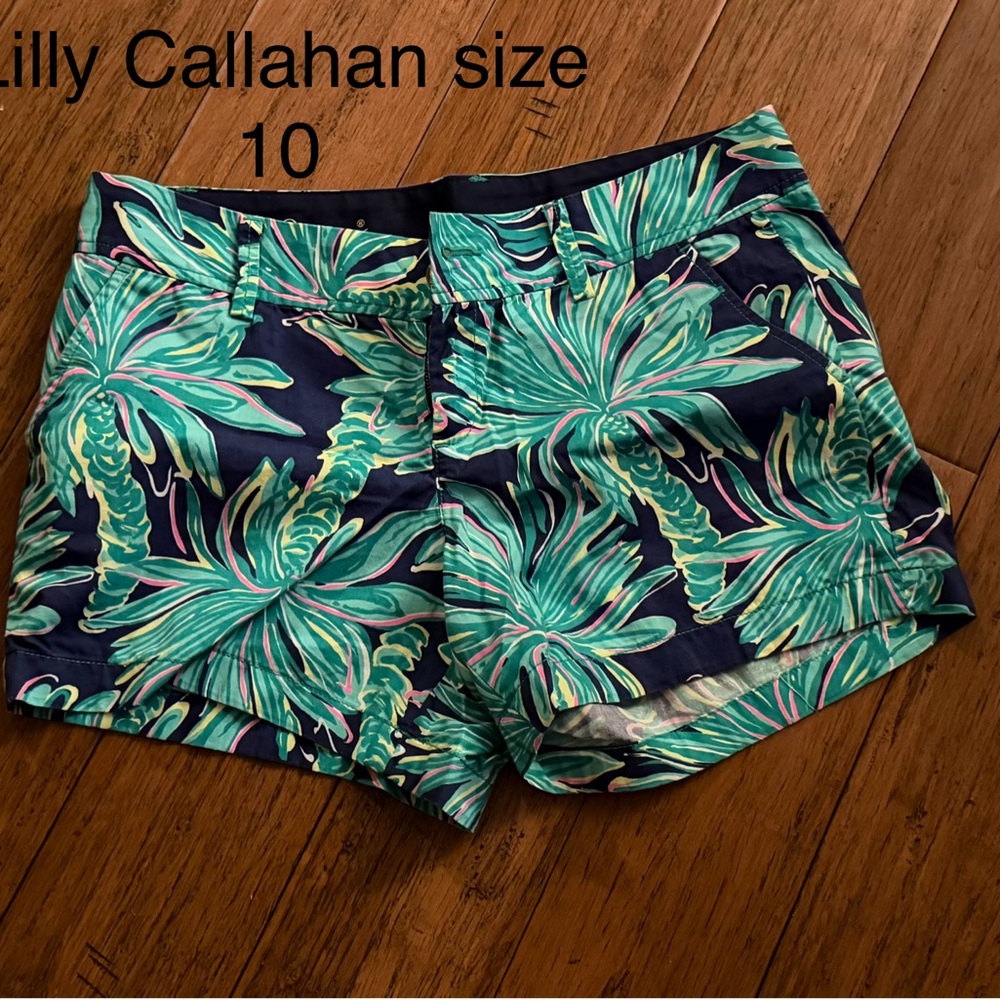 Lilly pulitzer Callahan Women's Tropical Shorts - Green and Navy